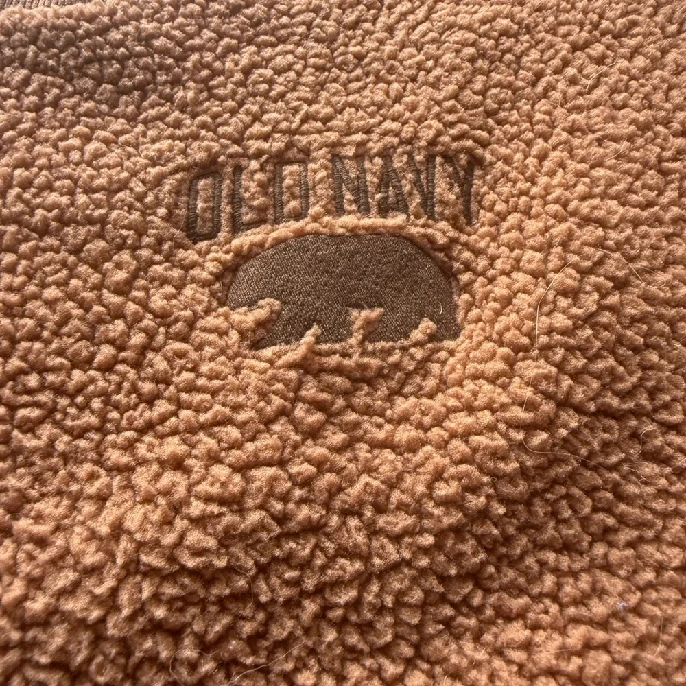 Old Navy Men's Rust Brown Sherpa Crewneck Sweater